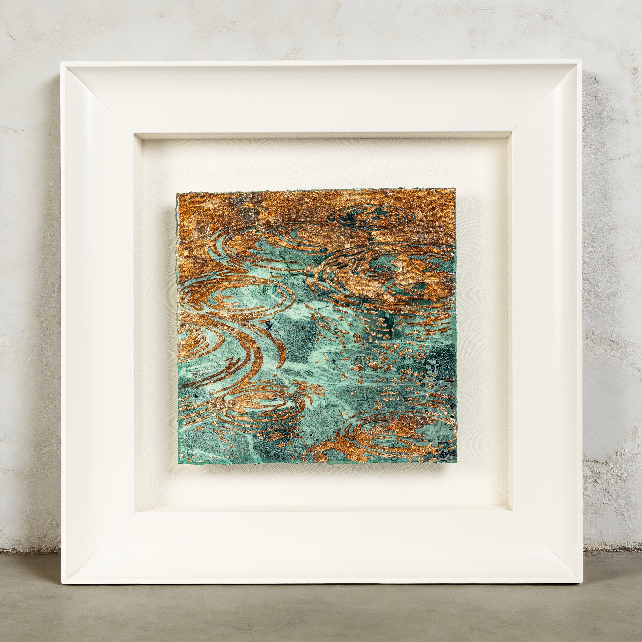 Autumn and Waves Fired Foil Handcrafted Art