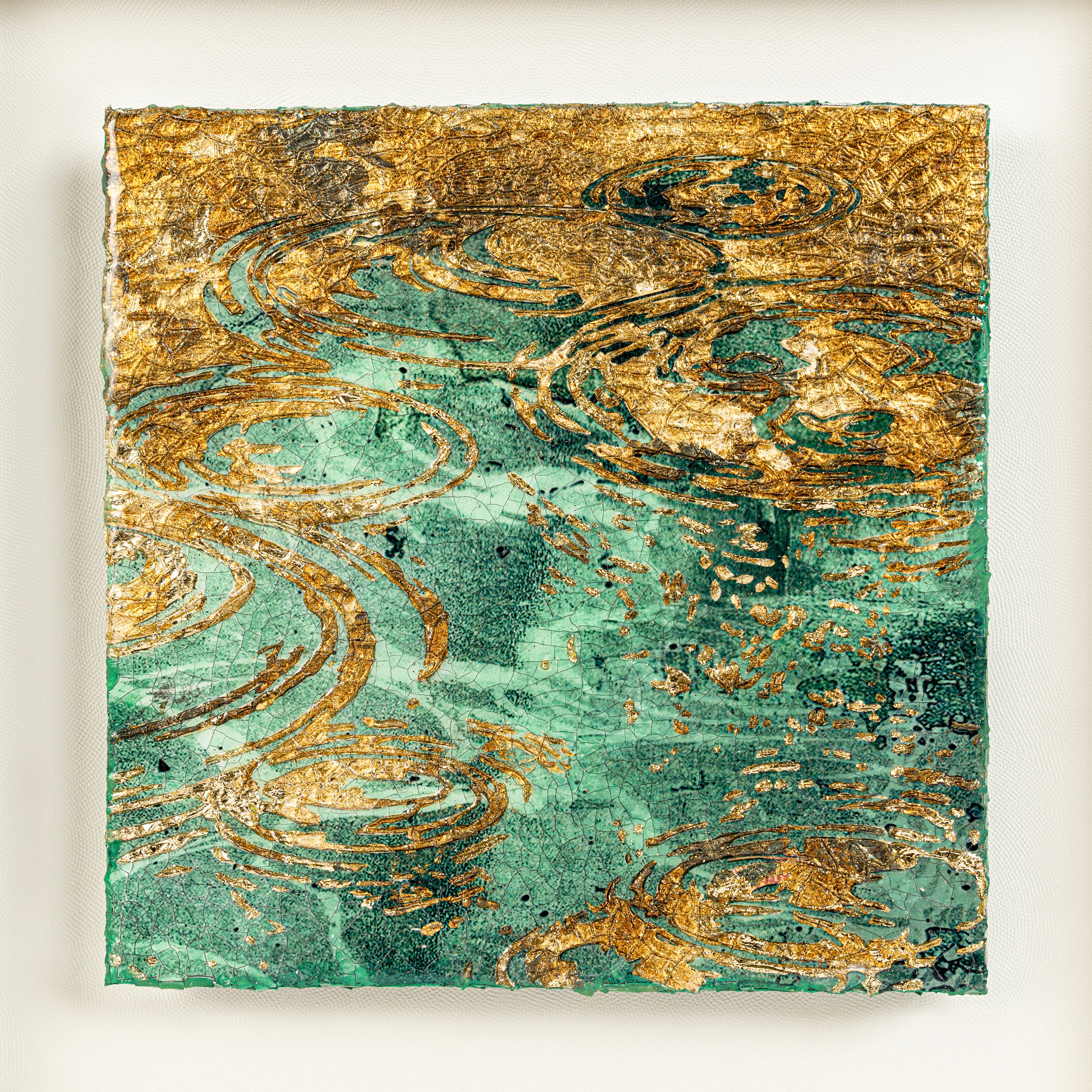 Spring and Ripples Fired Foil Handcrafted Art
