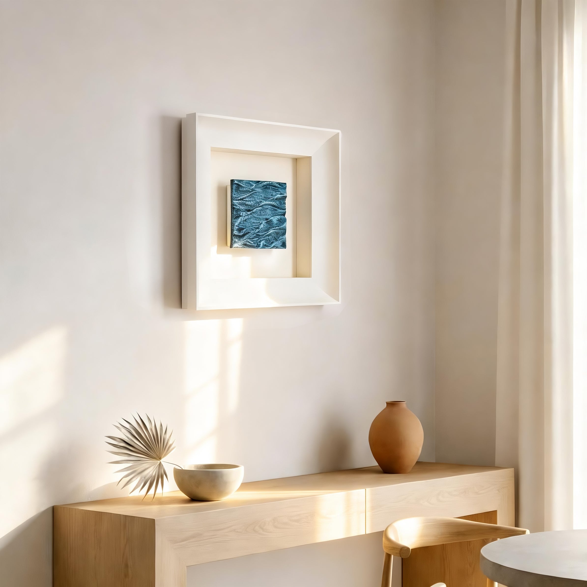 Polynesian Ocean Texture Handcrafted Solid Art