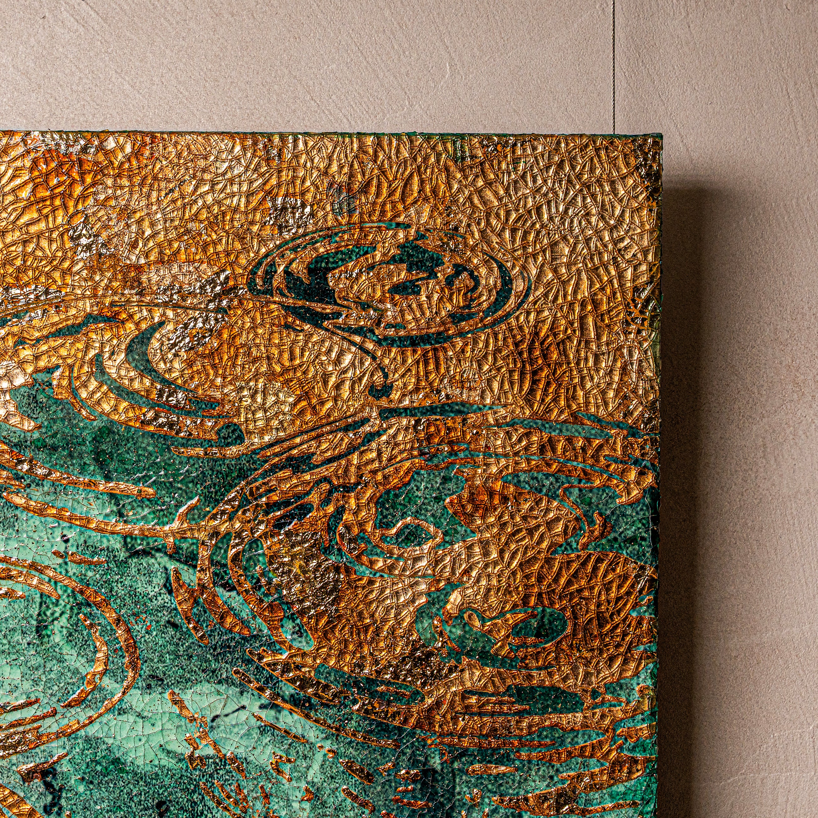 Spring and Ripples Fired Foil Handcrafted Art