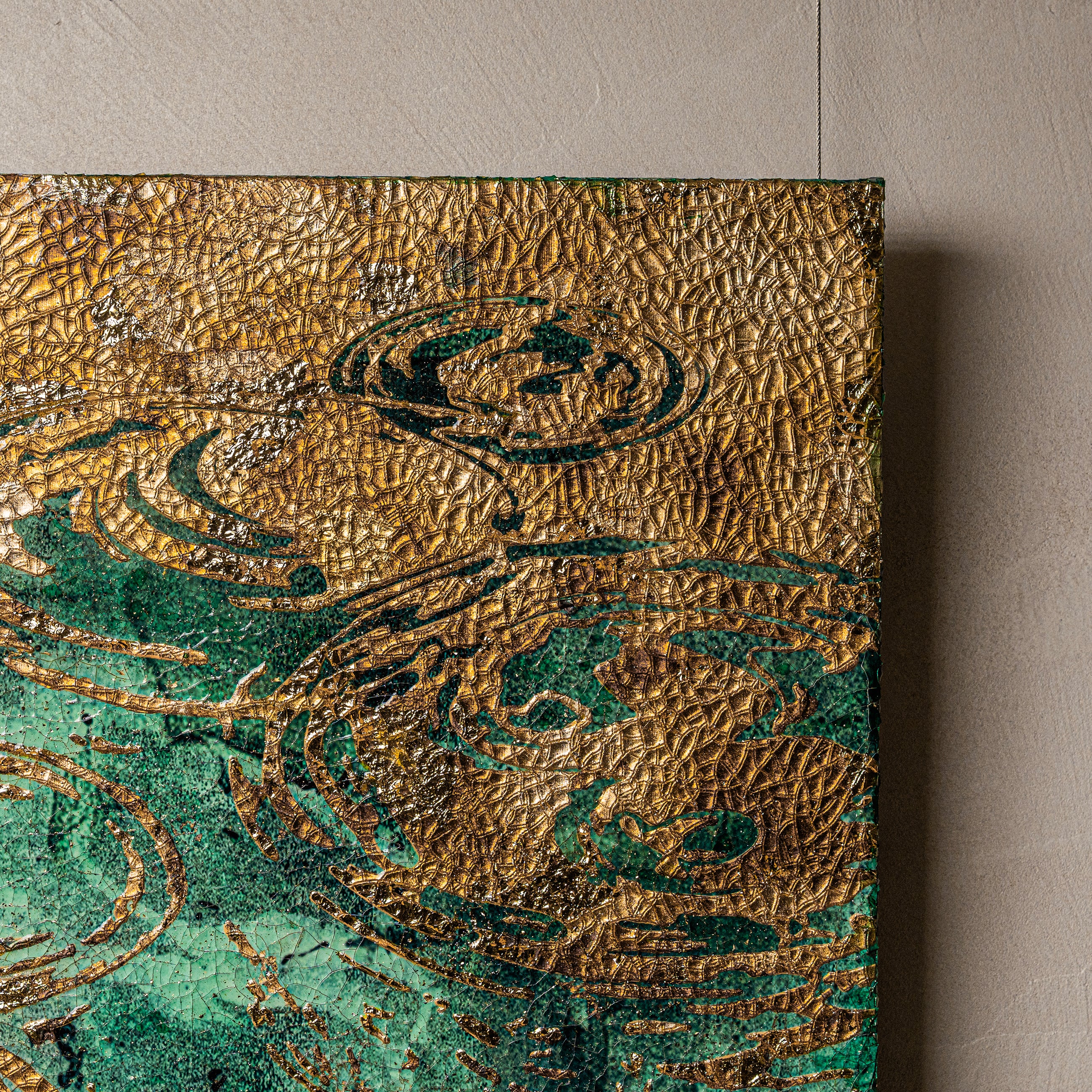 Spring and Ripples Fired Foil Handcrafted Art