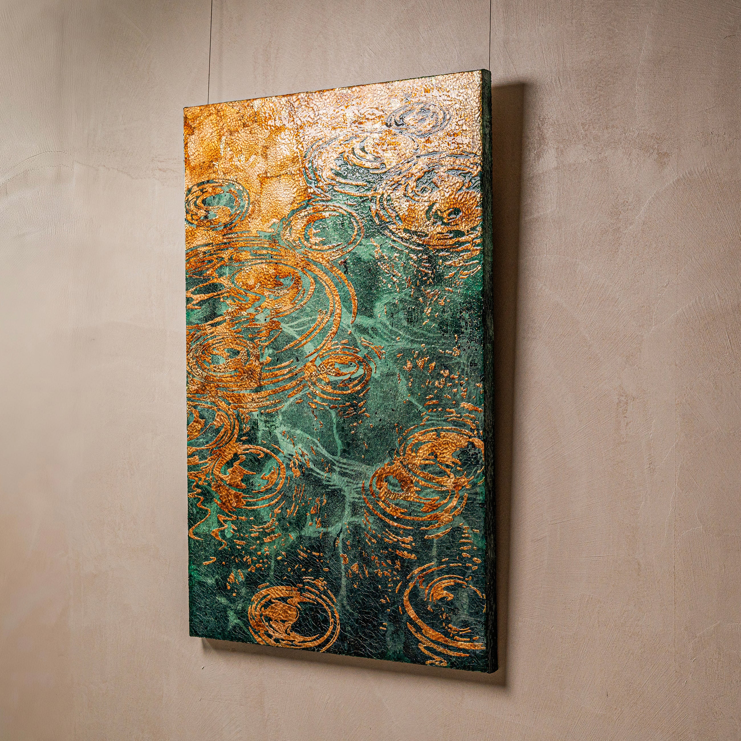 Spring and Ripples Fired Foil Handcrafted Art