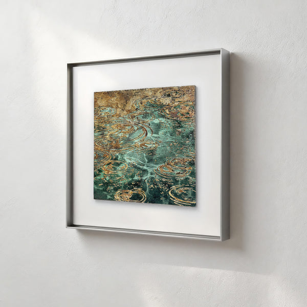 Autumn and Waves Fired Foil Handcrafted Art