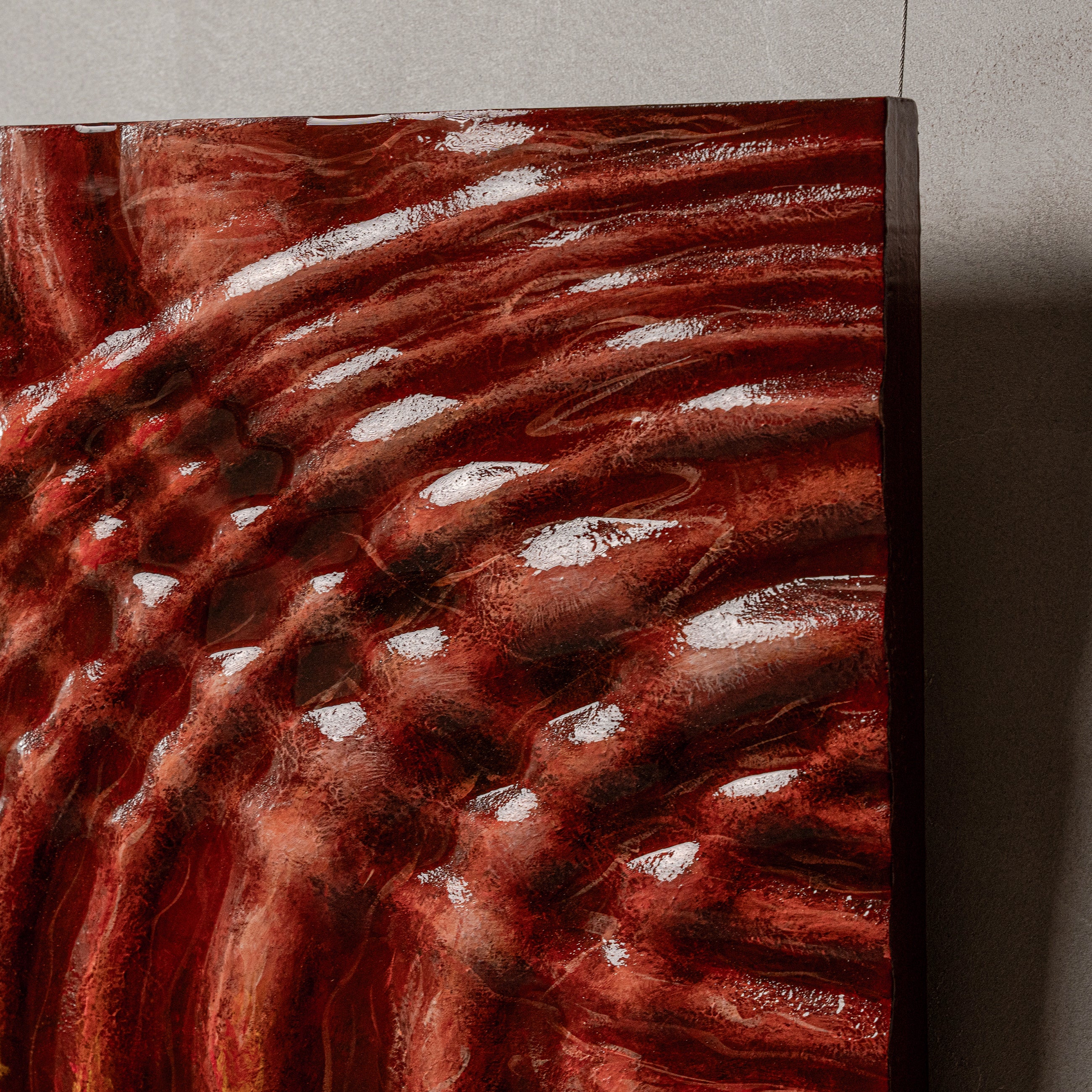 Waving Texture Handcrafted Solid Art