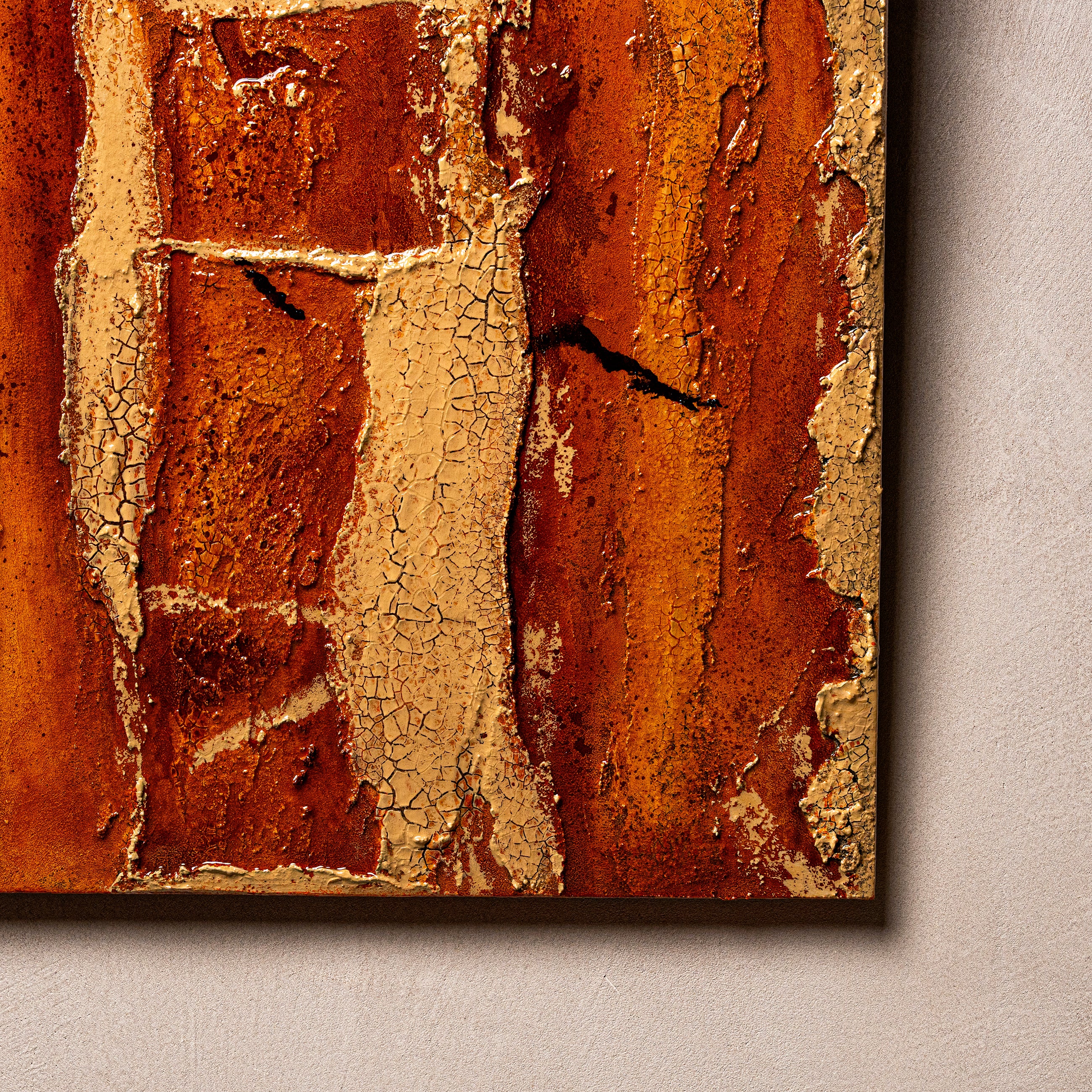 Gilded Terrain Texture Handcrafted Art