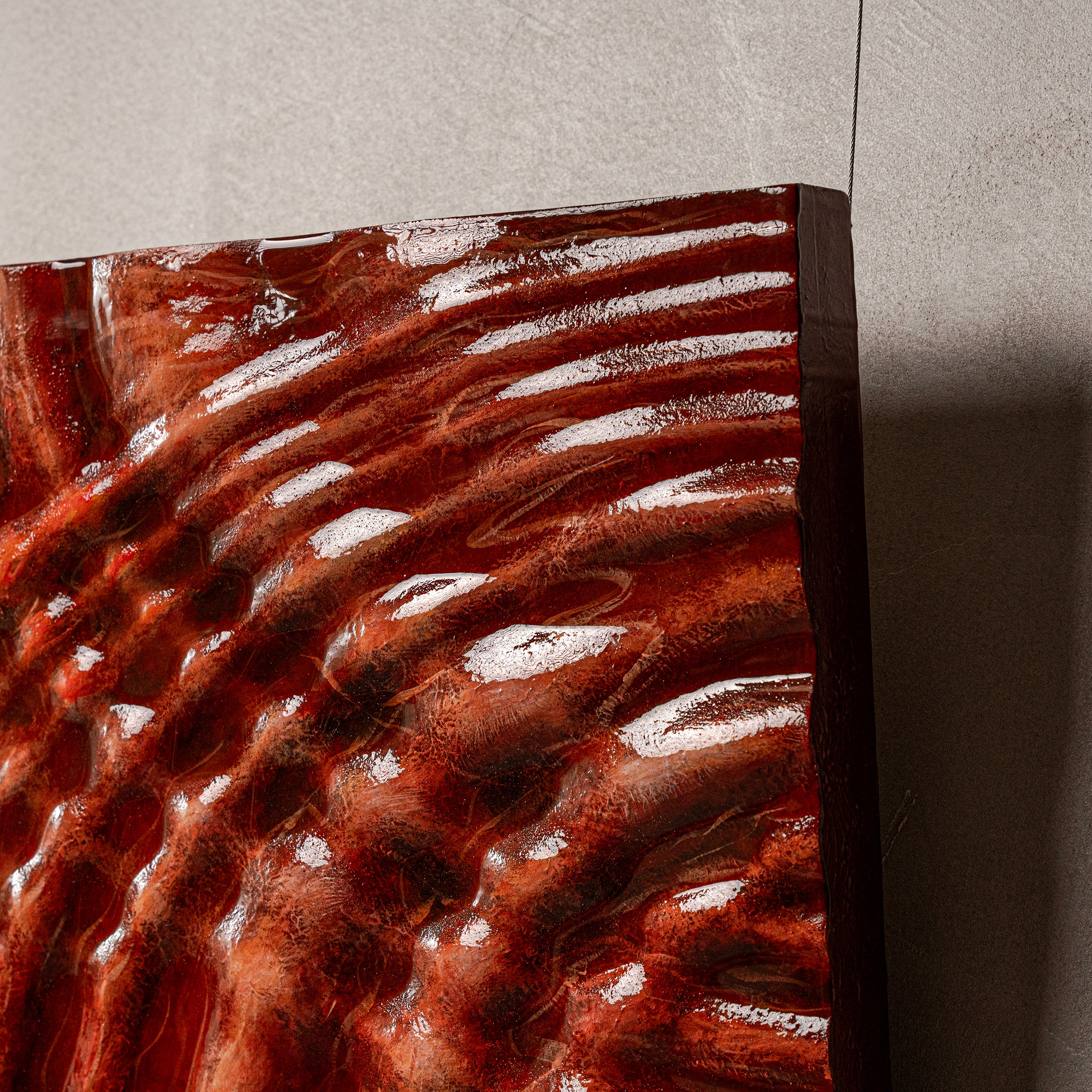 Waving Texture Handcrafted Solid Art