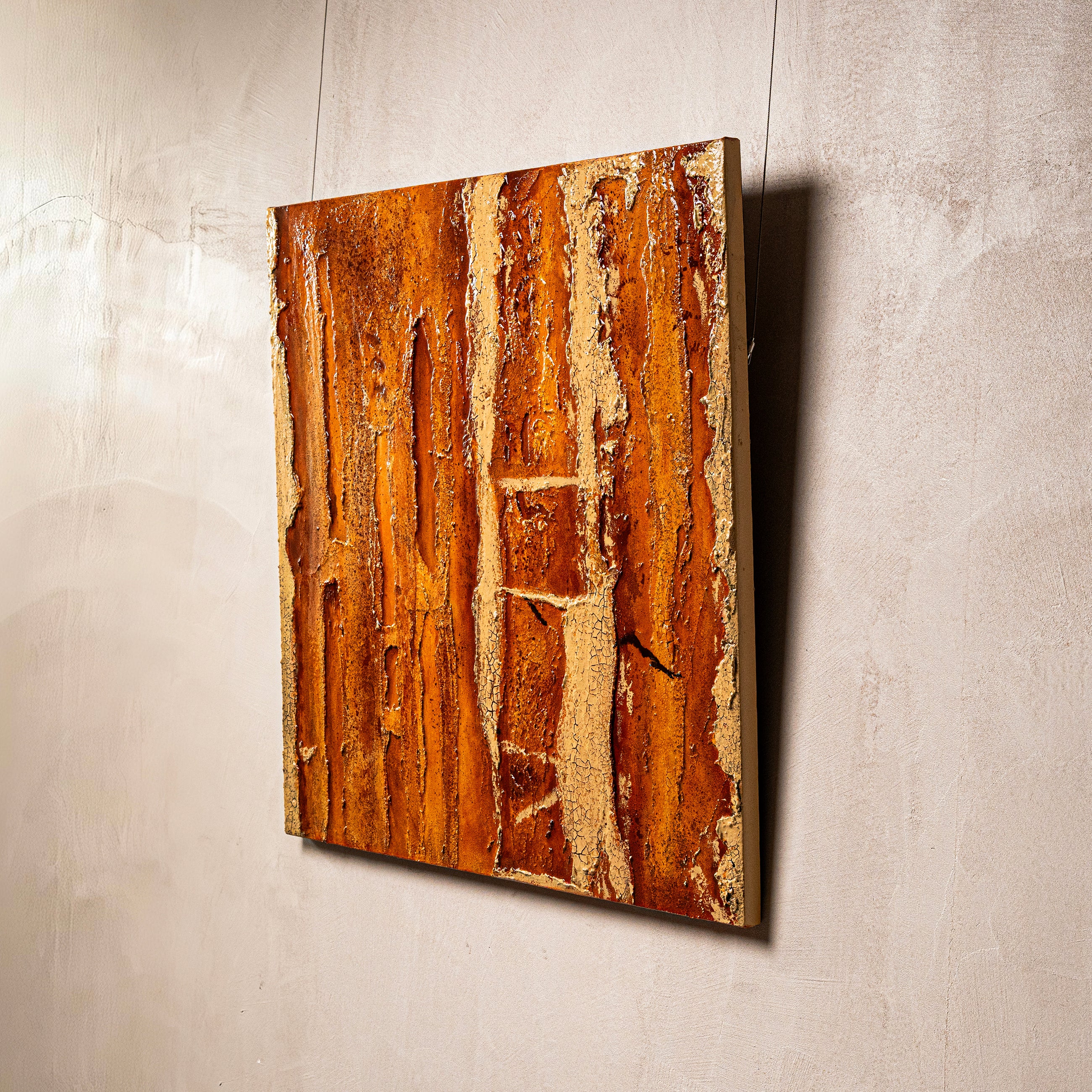 Gilded Terrain Texture Handcrafted Art