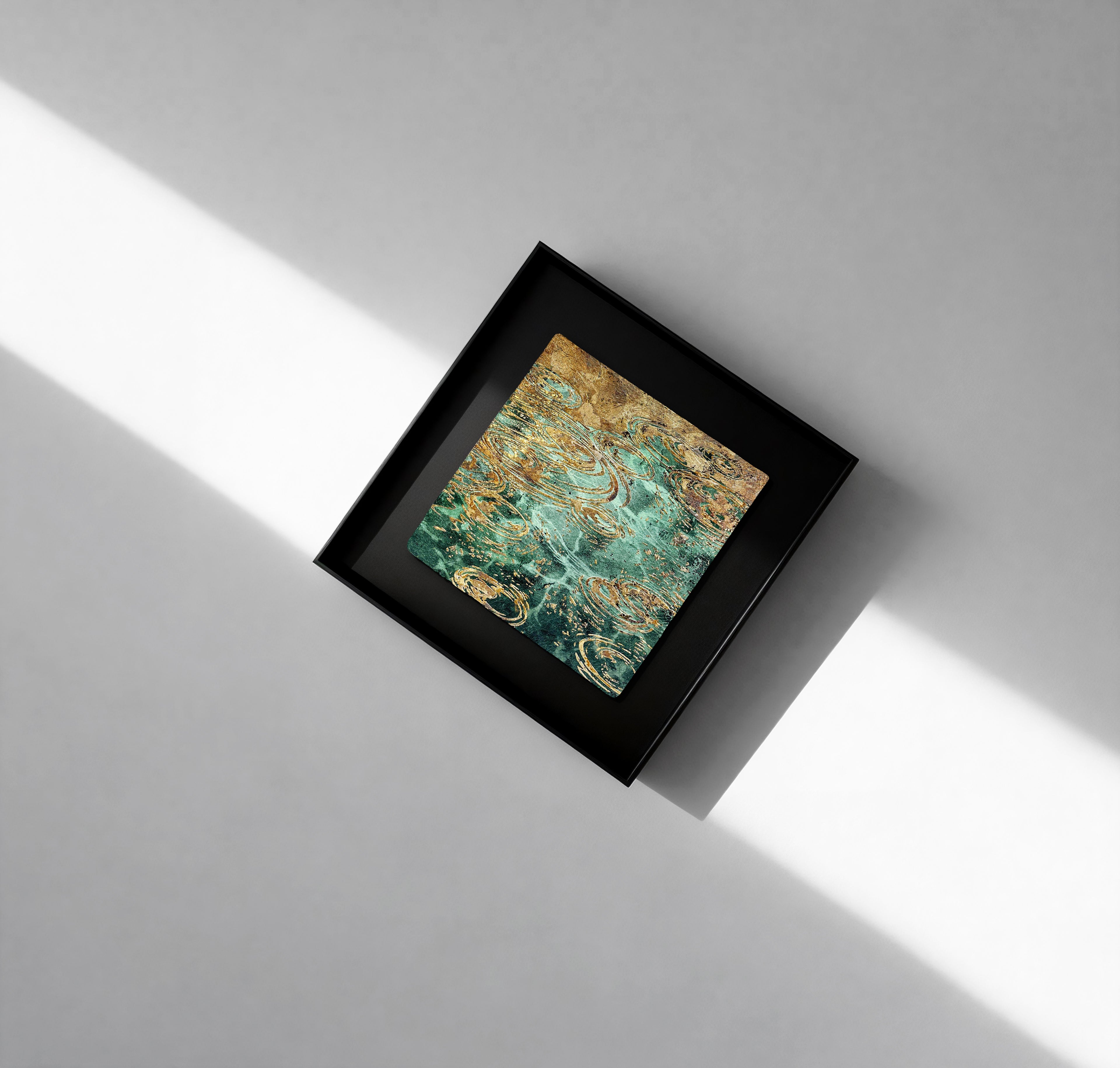 Autumn and Waves Fired Foil Handcrafted Art