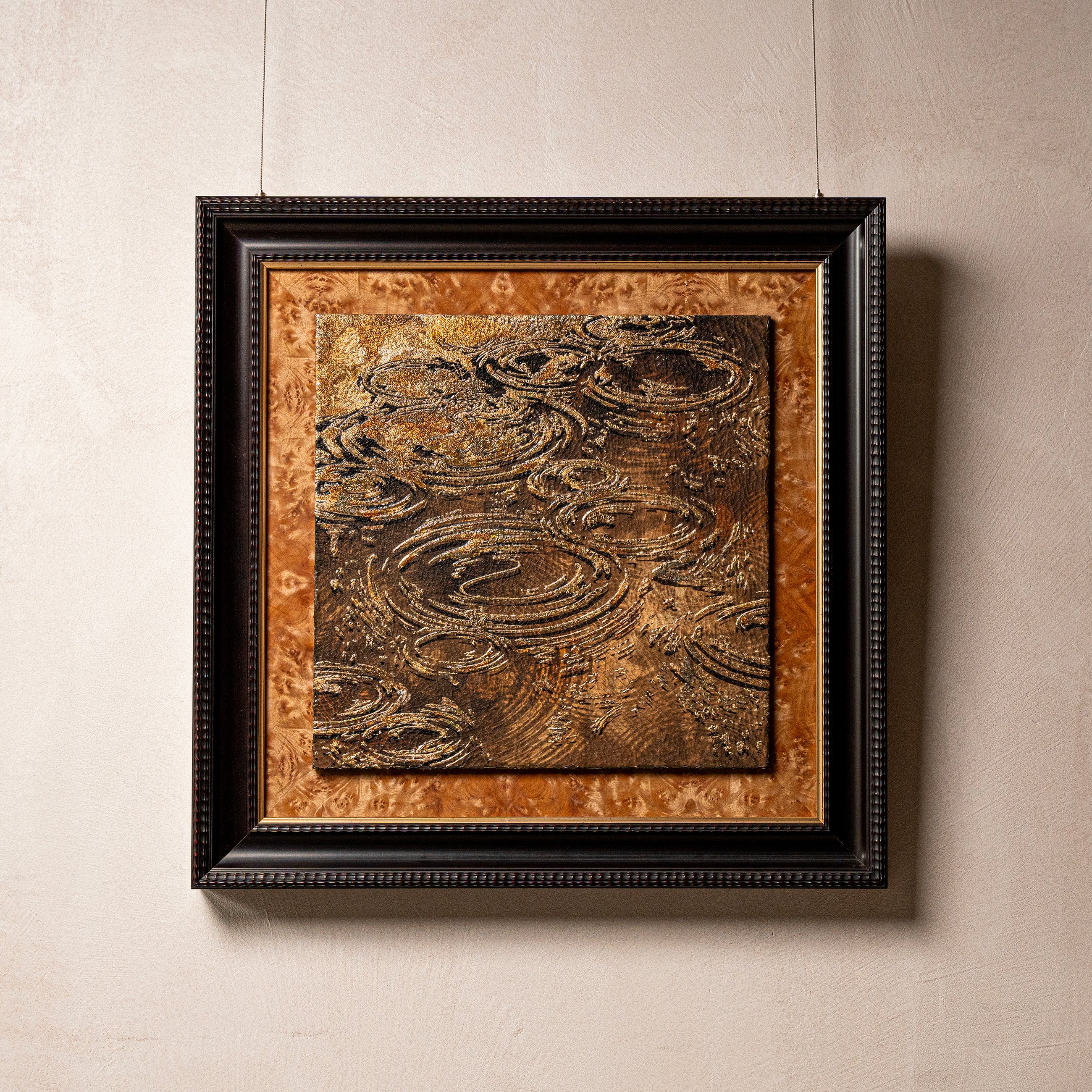 Autumn and Ripples Fired Foil Handcrafted Art