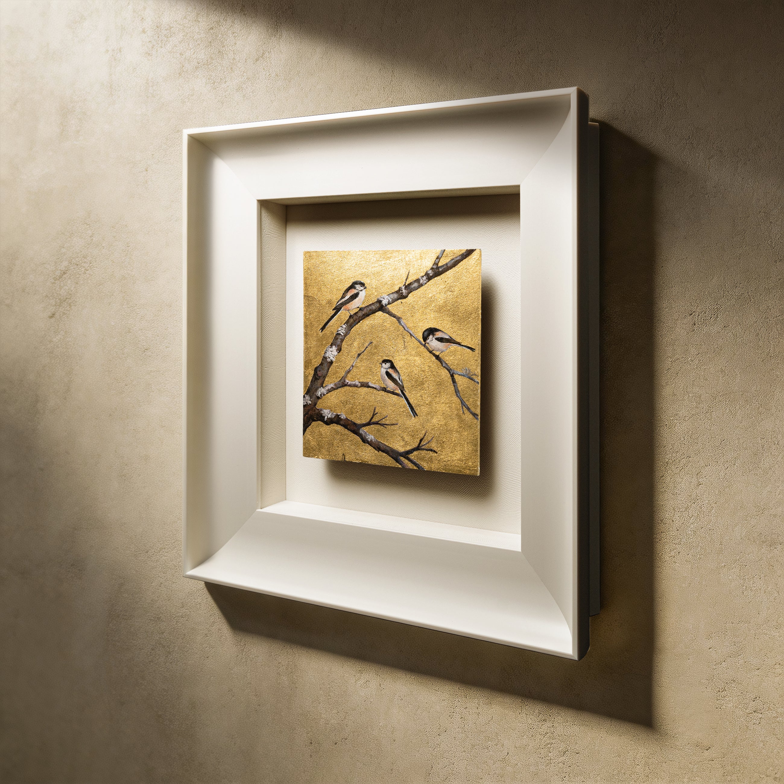 Snow Perch —  Gilded Foil · Aura Frame