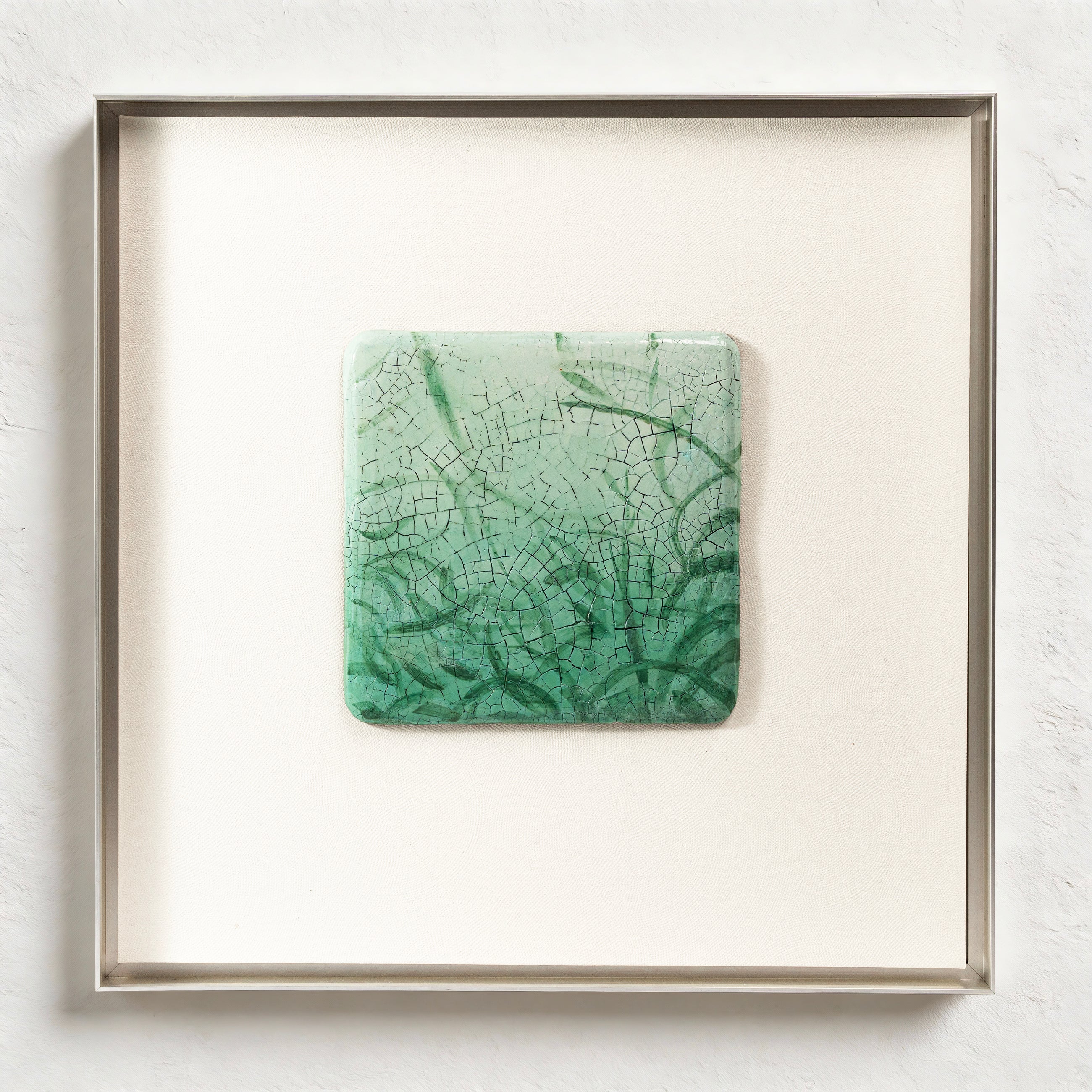 Jade Meridian feng shui wall art — full product view mapping wood element vital pathways through jade-toned mineral texture relief and layered handcrafted depth.