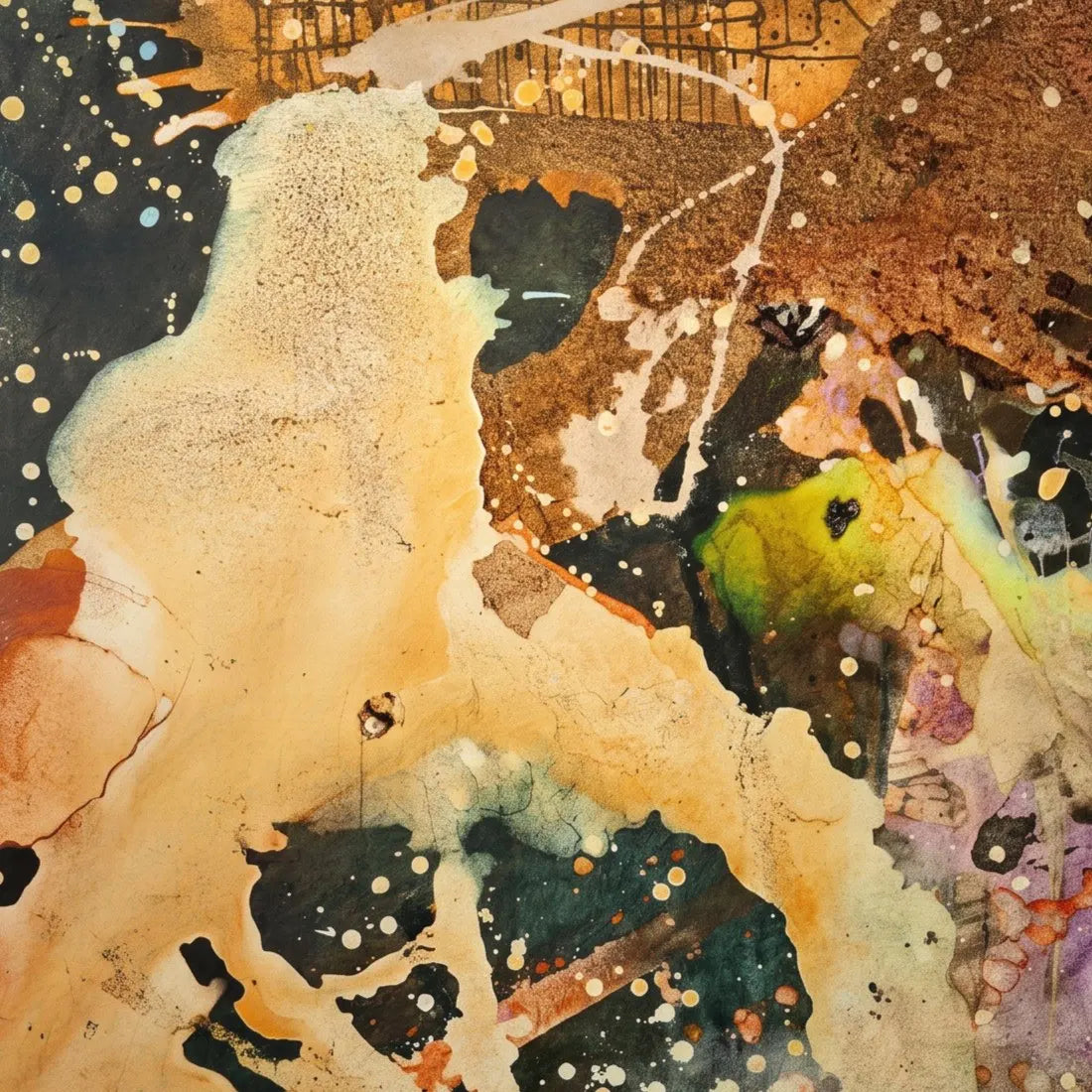 Ochre Desert Drift by Jie (Peng Jie) — artwork detail