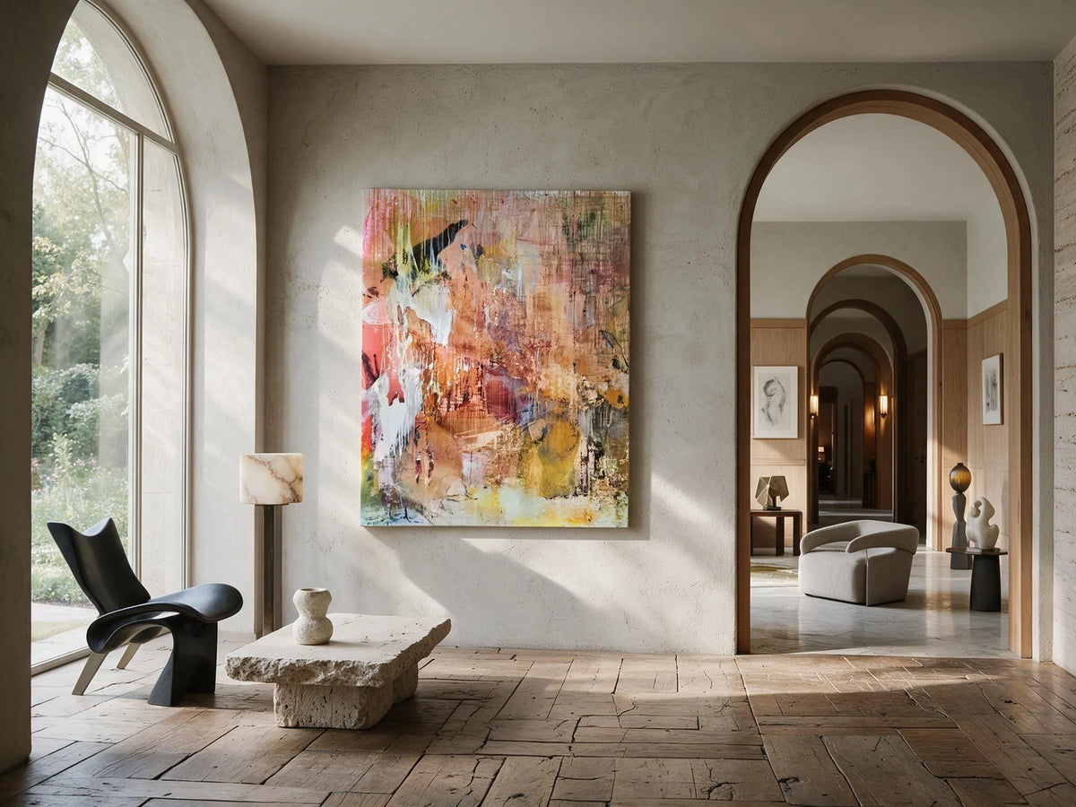 Ochre Ruins in Rain by Jie (Peng Jie) — additional artwork view 4