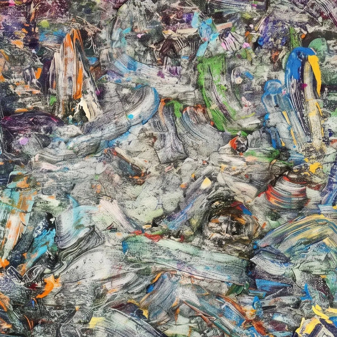 Shattered Mountain Layers by Jie (Peng Jie) — artwork detail